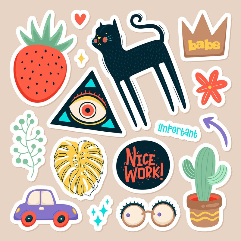 Vintage Cartoons 12 - Sticker Mini Sheet