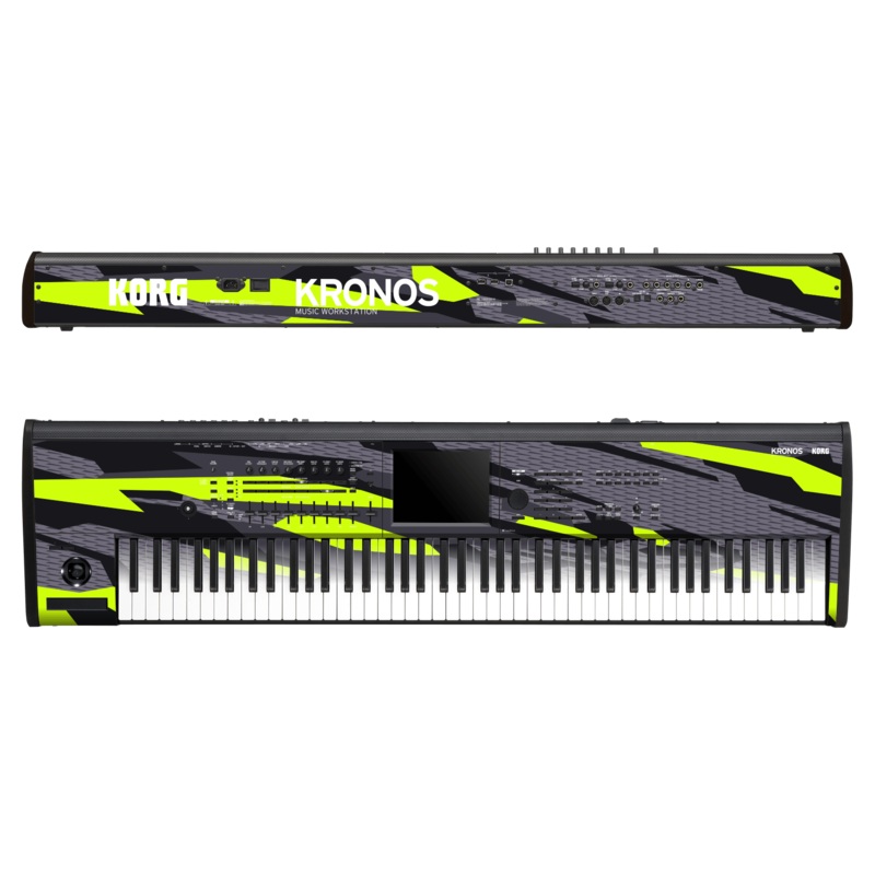 KORG Kronos 2 Music Workstation (88 keys) SIGNATURE Abstract Green CAMO Skin
