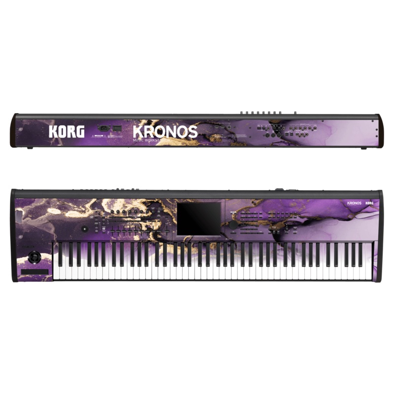 KORG Kronos 2 Music Workstation (88 keys) SIGNATURE AGATE GEODE Purple-Gold Skin