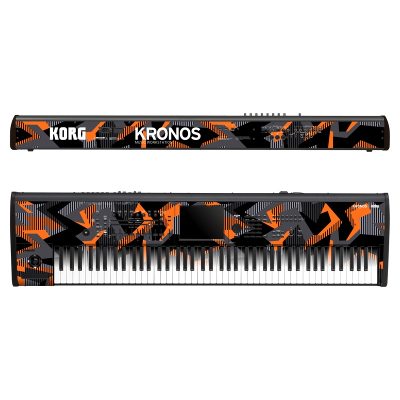 KORG Kronos 2 Music Workstation (88 keys) SIGNATURE Sharp-Edged Orange CAMO Skin