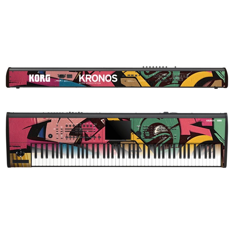 KORG Kronos 2 Music Workstation (88 keys) SIGNATURE Vintage Street Art Skin