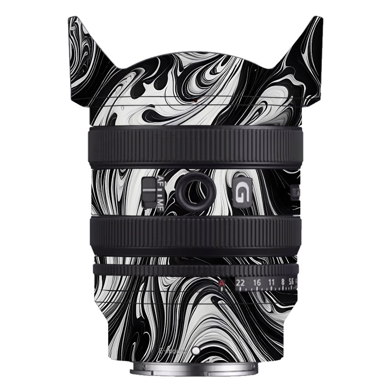 Black and White Marble Sony 24-50mm Camera Lens Skin
