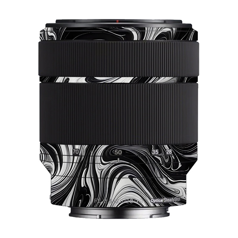 Black and White Marble Sony 28-70mm Camera Lens Skin
