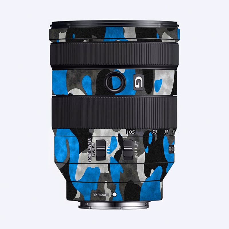 Blue Grey Camo Sony 24-105mm Camera Lens Skin