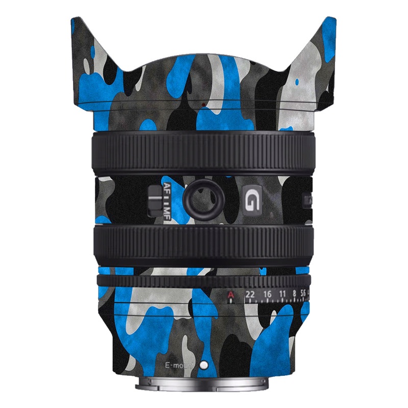 Blue Grey Camo Sony 24-50mm Camera Lens Skin
