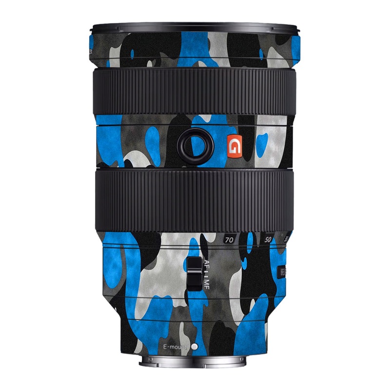 Blue Grey Camo Sony 24-70mm Camera Lens Skin