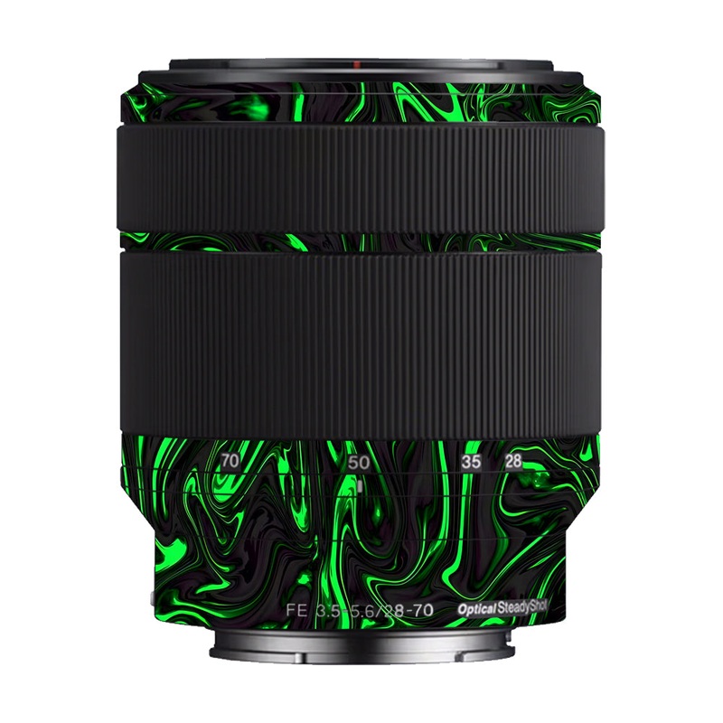 Green Liquid Pattern Sony 28-70mm Camera Lens Skin