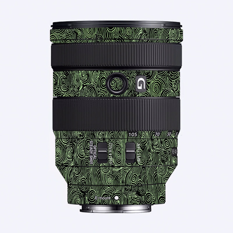 Green Spirals Sony 24-105mm Camera Lens Skin