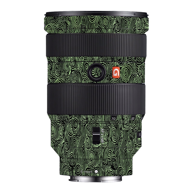 Green Spirals Sony 24-70mm Camera Lens Skin