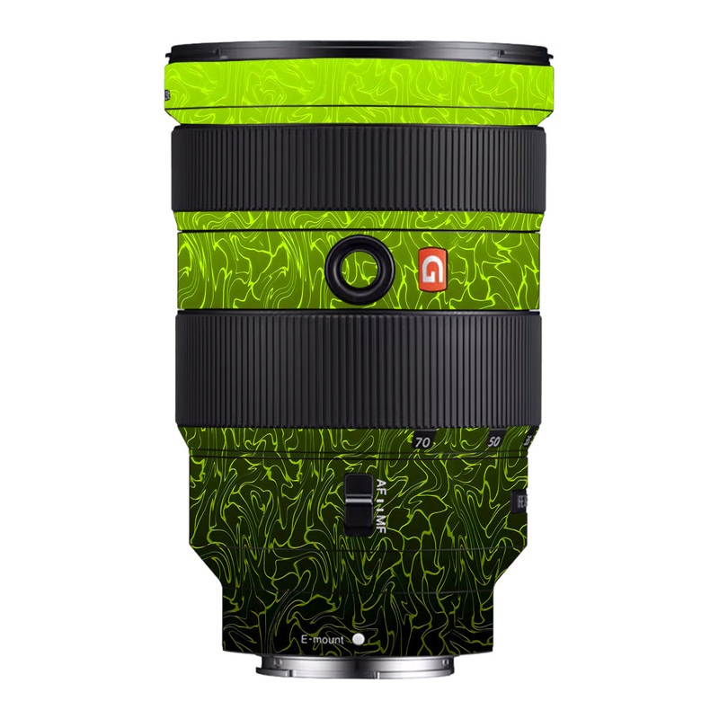 Lime Yellow to Black Gradient Sony 24-70mm Camera Lens Skin