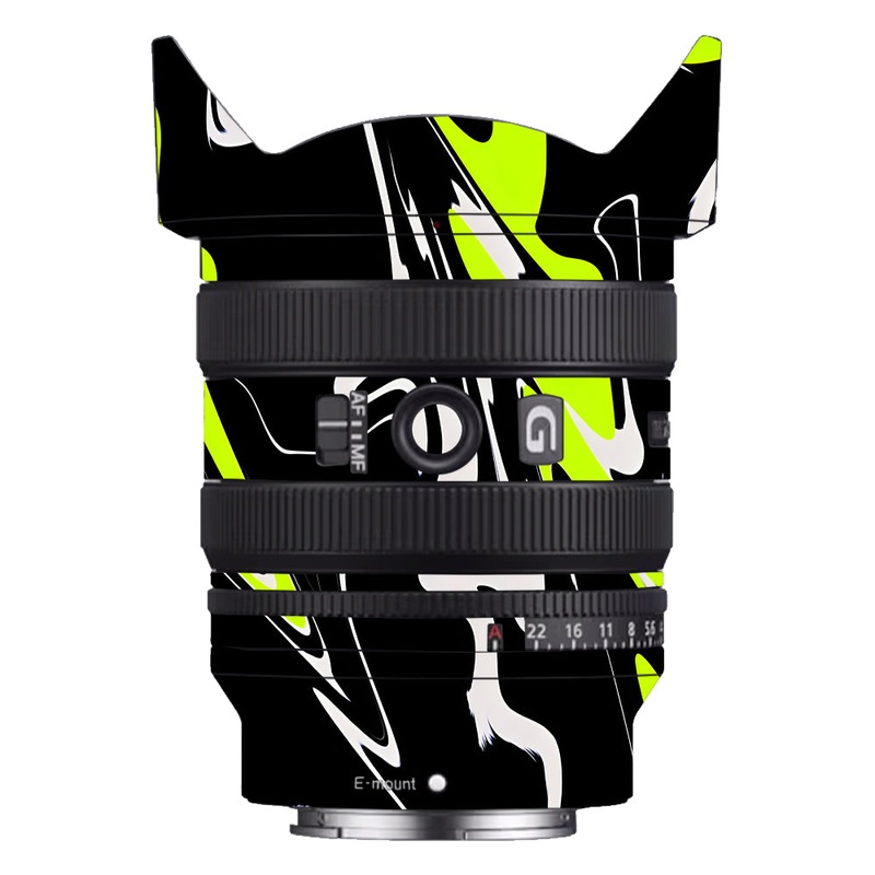 Neon Green and Black Pattern Sony 24-50mm Camera Lens Skin