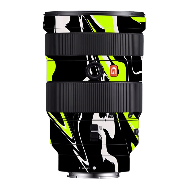 Neon Green and Black Pattern Sony 24-70mm Camera Lens Skin