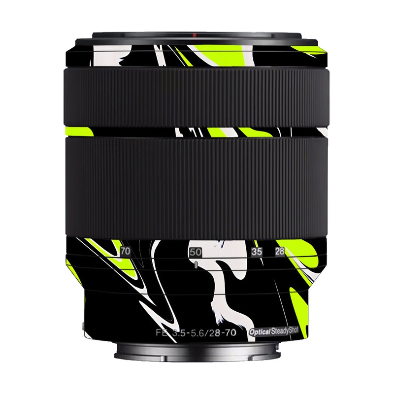 Neon Green and Black Pattern Sony 28-70mm Camera Lens Skin