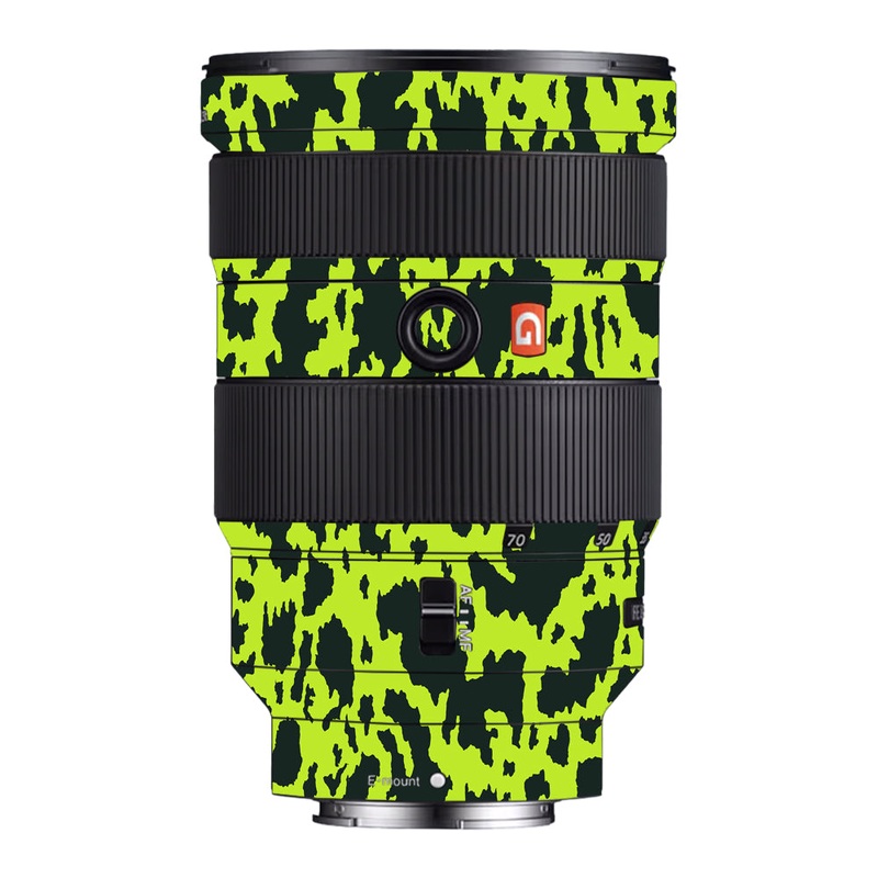 Neon Green Splatter Sony 24-70mm Camera Lens Skin