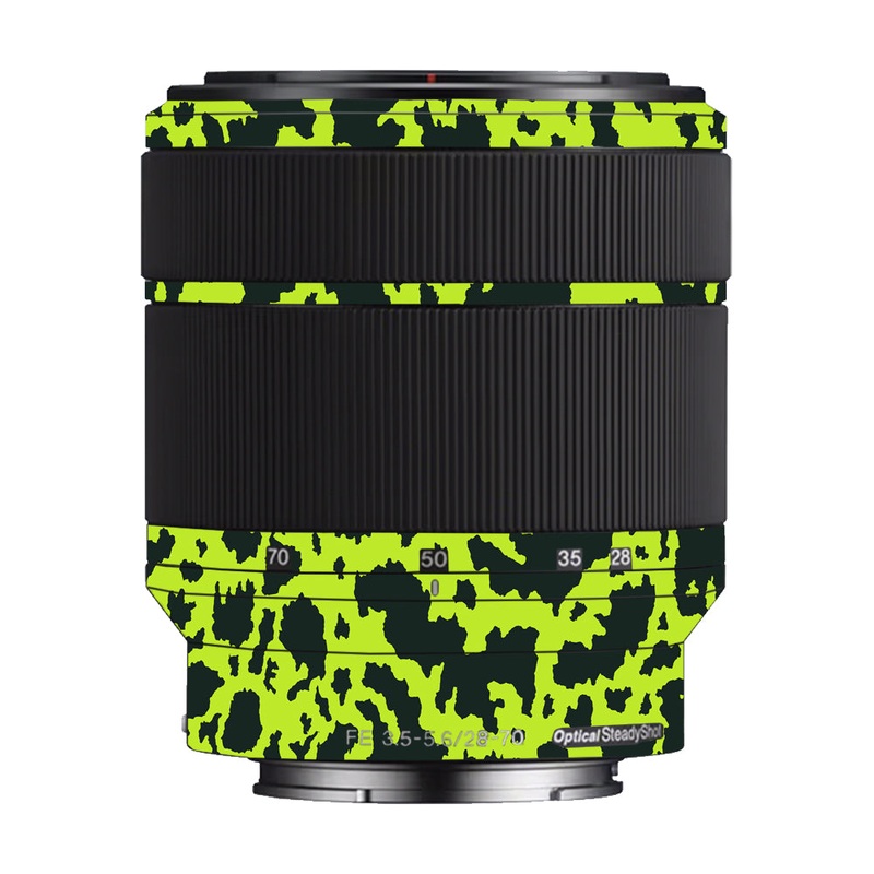 Neon Green Splatter Sony 28-70mm Camera Lens Skin