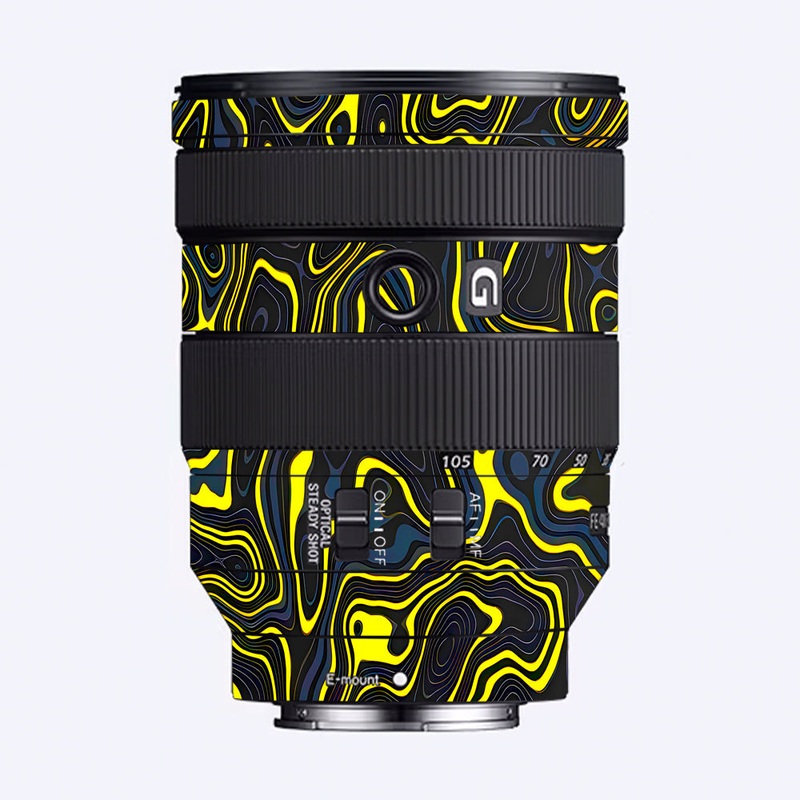 Neon Lava Contours Sony 24-105mm Camera Lens Skin