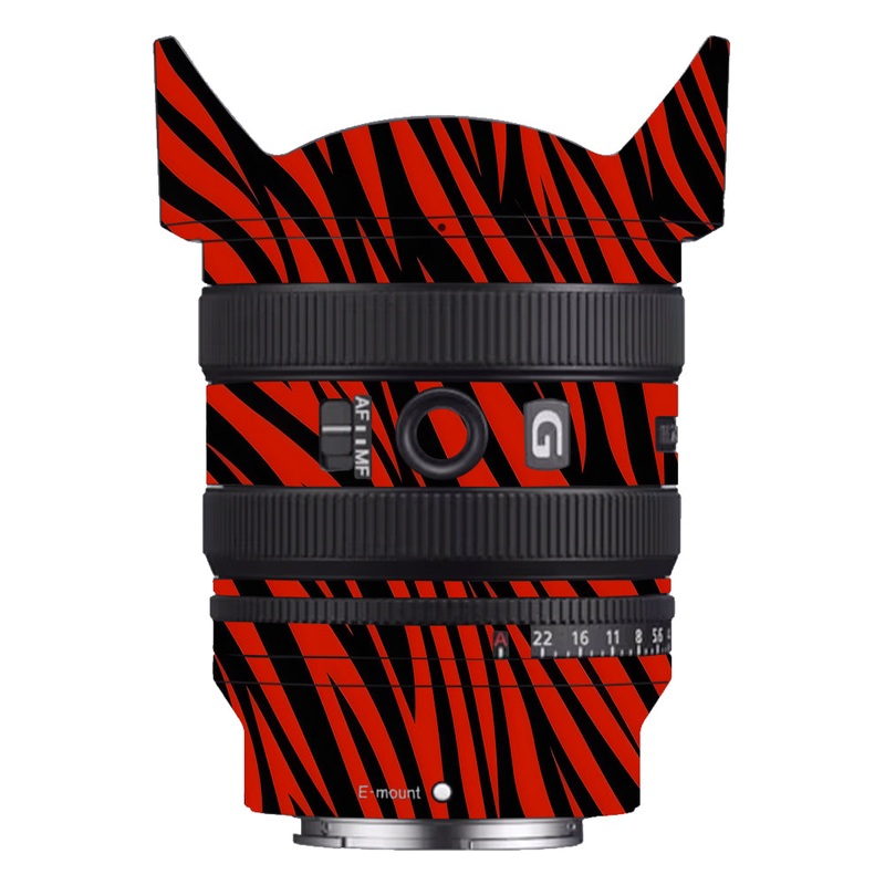 Red and Black Stripes Sony 24-50mm Camera Lens Skin