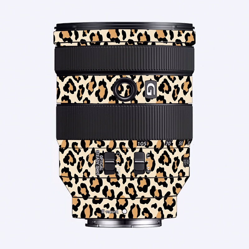 Sandy Leopard Spots Sony 24-105mm Camera Lens Skin