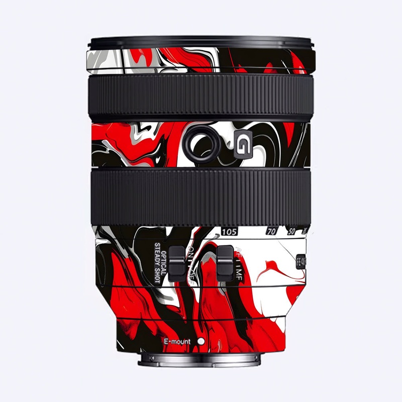 Scarlet and White Motion Sony 24-105mm Camera Lens Skin