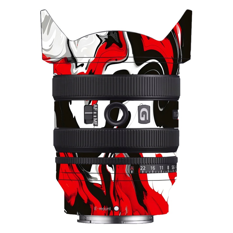 Scarlet and White Motion Sony 24-50mm Camera Lens Skin
