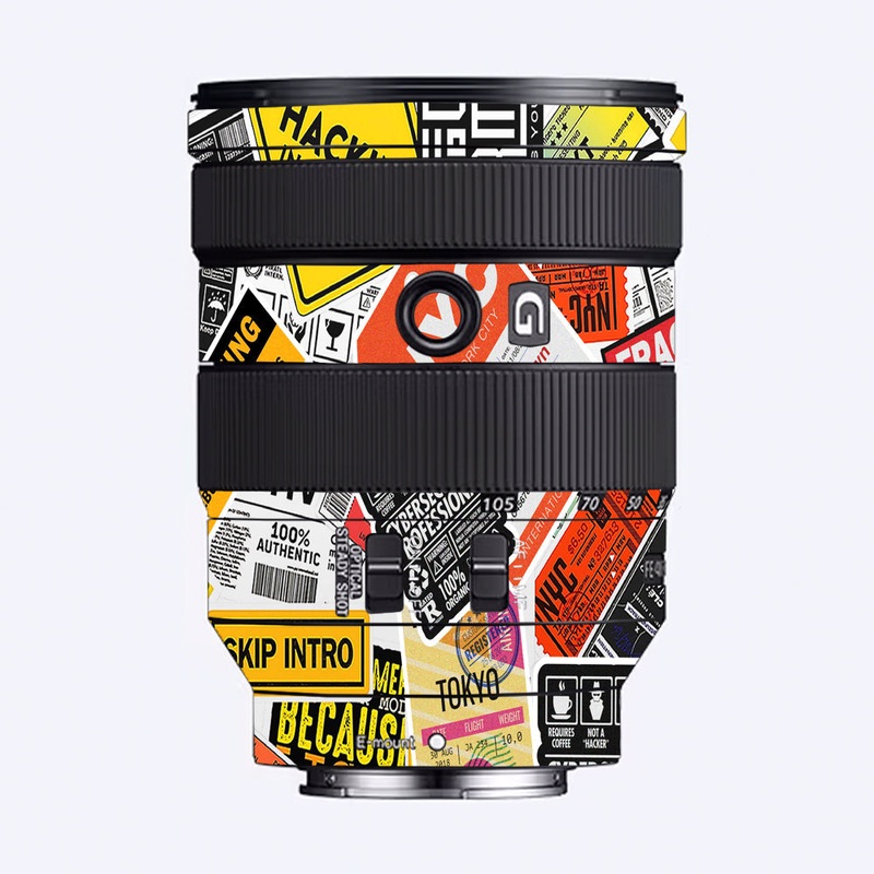 Tech Aesthetic Sticker Collage Sony 24-105mm Camera Lens Skin