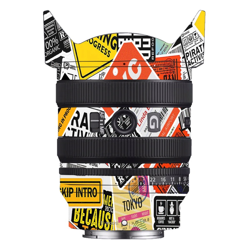 Tech Aesthetic Sticker Collage Sony 24-50mm Camera Lens Skin