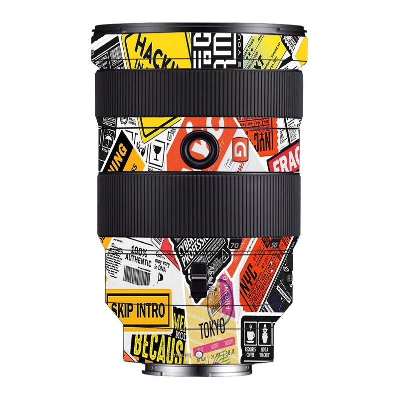 Tech Aesthetic Sticker Collage Sony 24-70mm Camera Lens Skin
