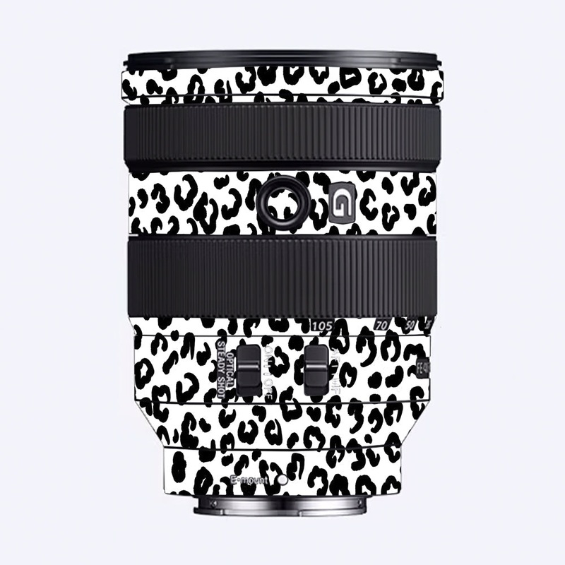 White Leopard Sony 24-105mm Camera Lens Skin