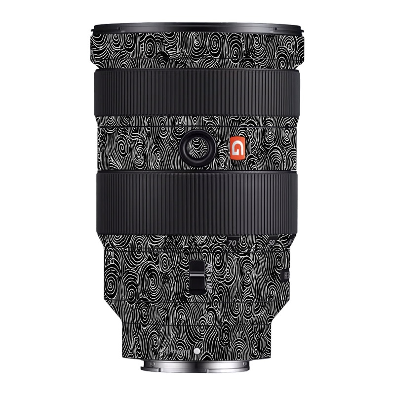 White Spirals Sony 24-70mm Camera Lens Skin