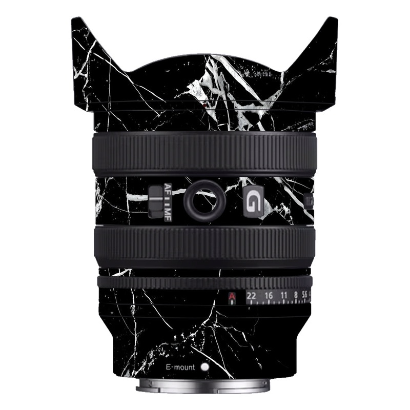White Veins on Black Sony 24-50mm Camera Lens Skin
