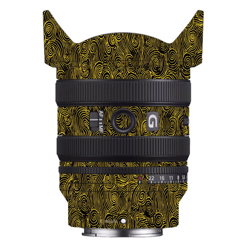 Yellow Spirals Sony 24-50mm Camera Lens Skin