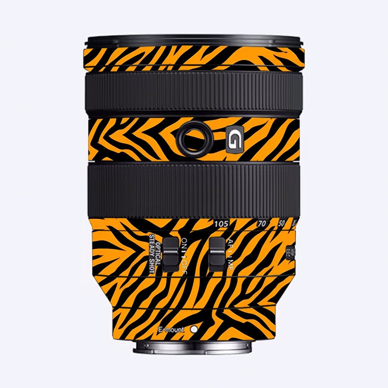 Zebra Gold Pattern Sony 24-105mm Camera Lens Skin