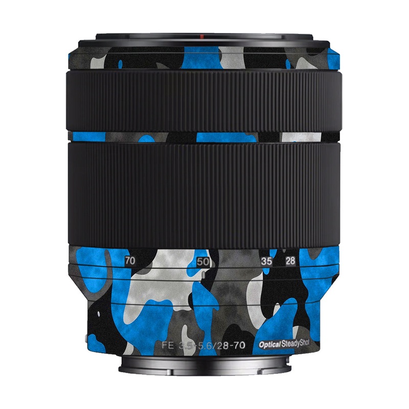 Blue Grey Camo Sony 28-70mm Camera Lens Skin