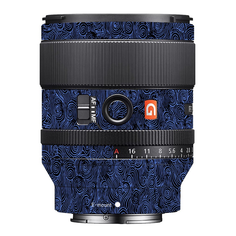 Blue Spirals Sony 35mm 1.4 Camera Lens Skin