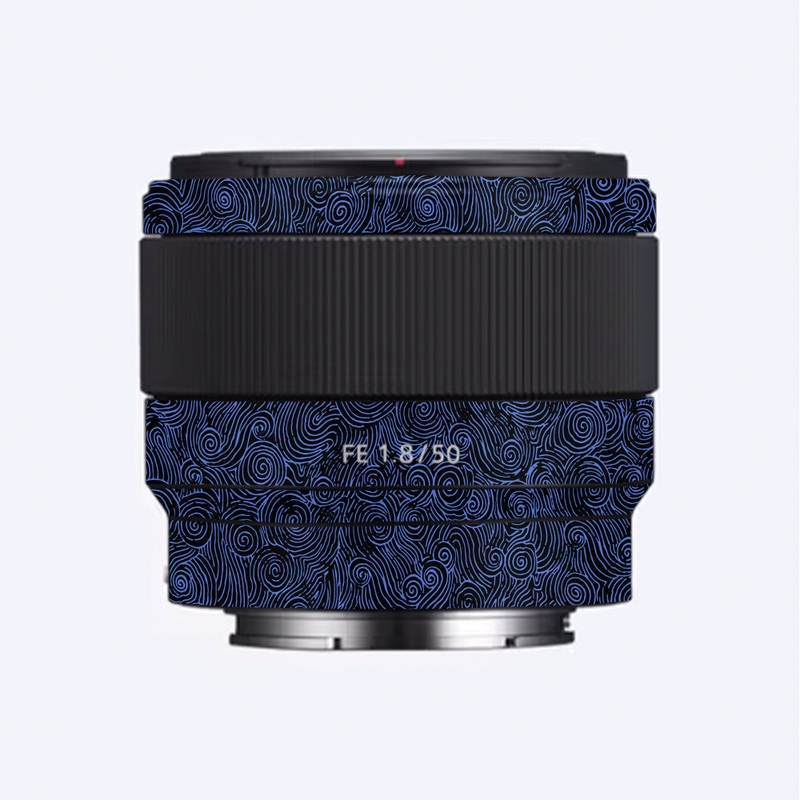 Blue Spirals Sony 50mm 1.8 Camera Lens Skin