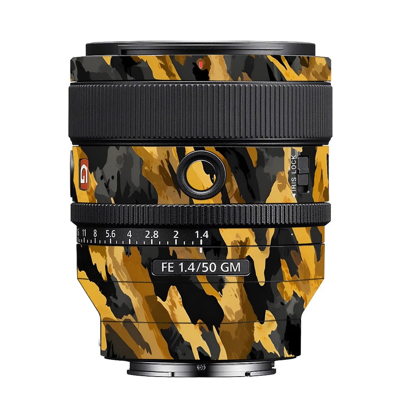 Camo Tiger Blend Sony 50mm 1.4 Camera Lens Skin