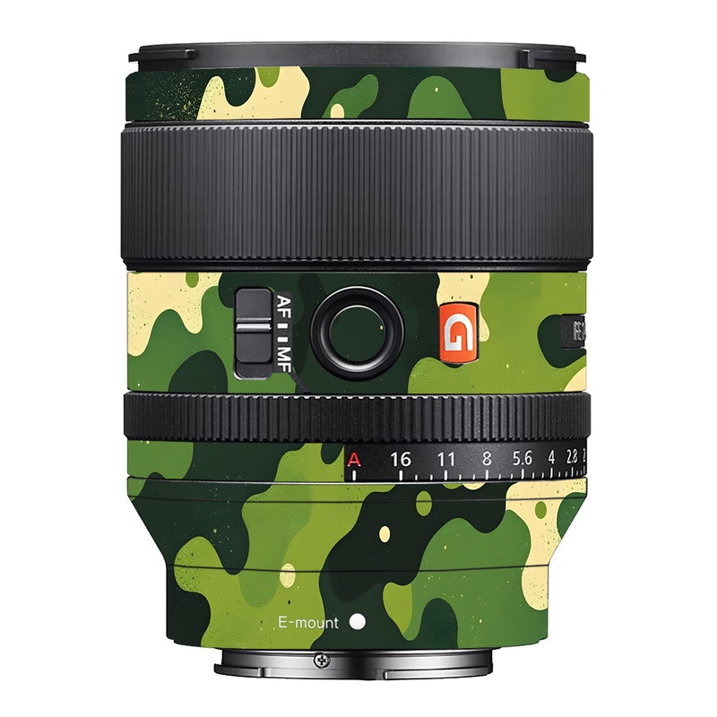 Camouflage Pattern Sony 35mm 1.4 Camera Lens Skin
