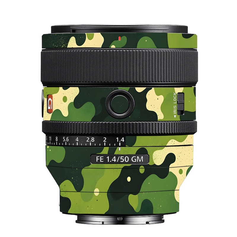 Camouflage Pattern Sony 50mm 1.4 Camera Lens Skin