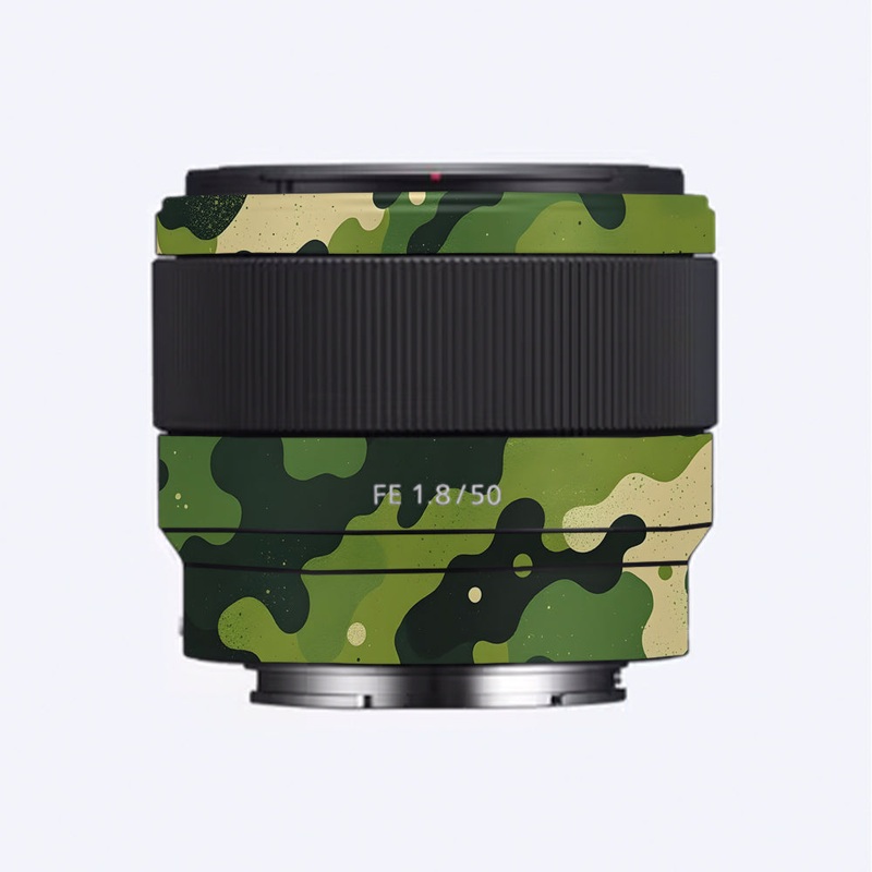Camouflage Pattern Sony 50mm 1.8 Camera Lens Skin