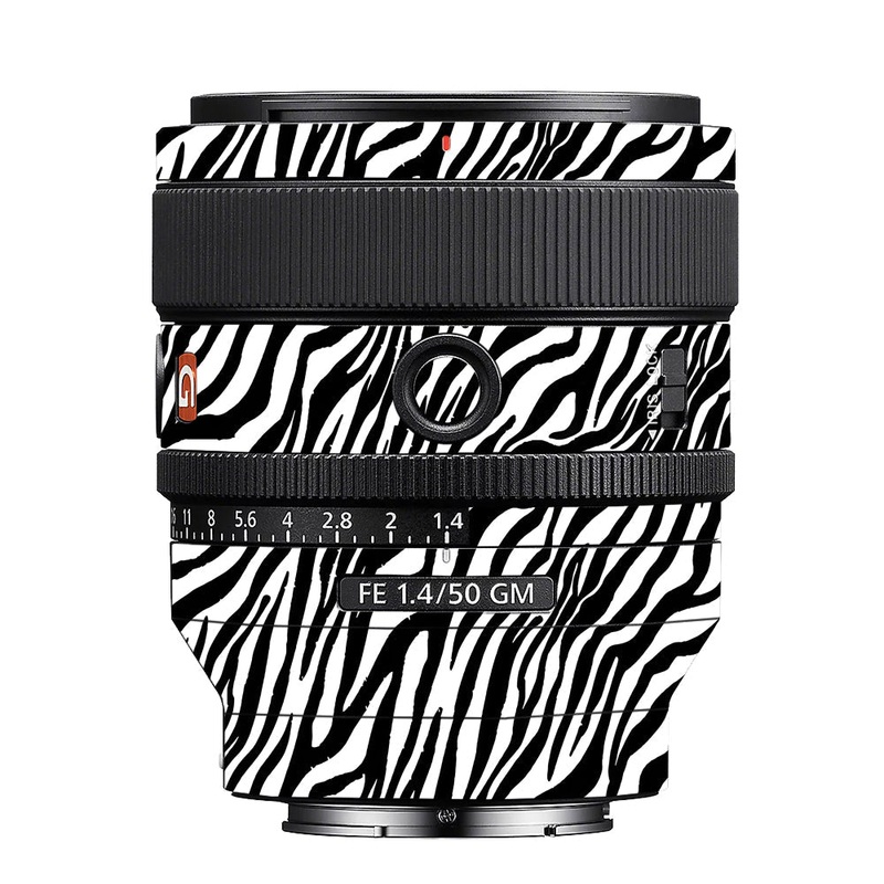 Classic Zebra Stripes Sony 50mm 1.4 Camera Lens Skin