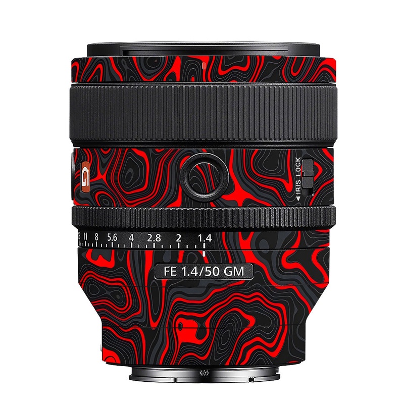 Crimson Waves Sony 50mm 1.4 Camera Lens Skin