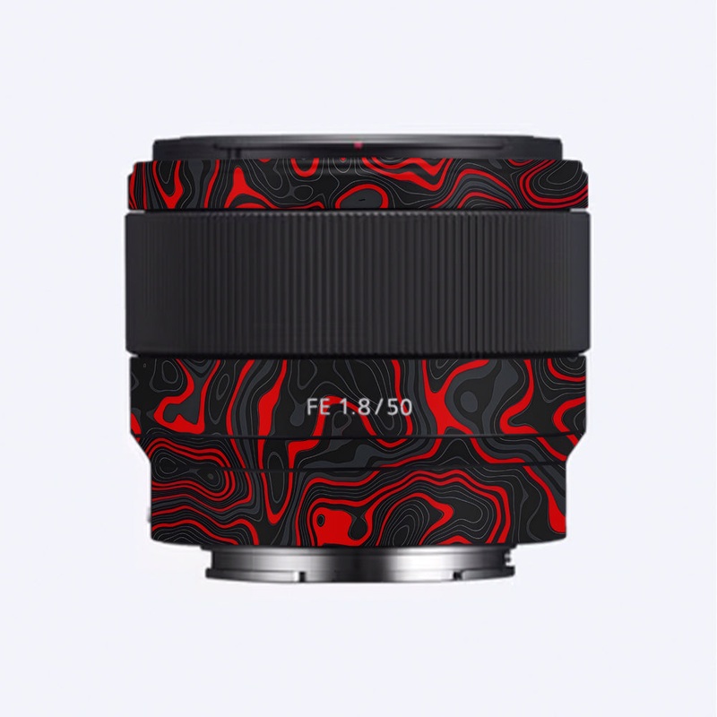 Crimson Waves Sony 50mm 1.8 Camera Lens Skin