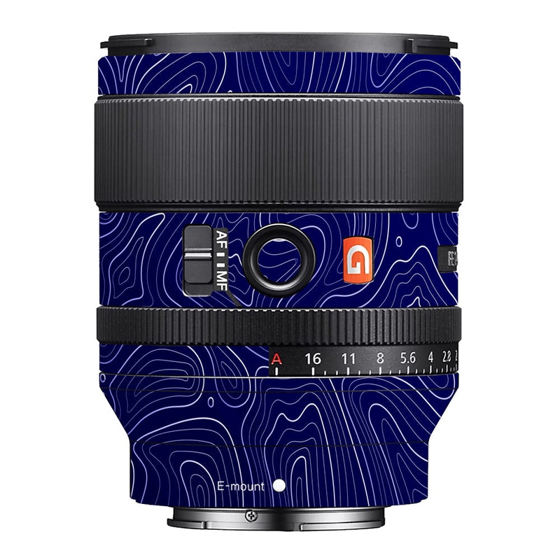 Deep Blue Contour Sony 35mm 1.4 Camera Lens Skin