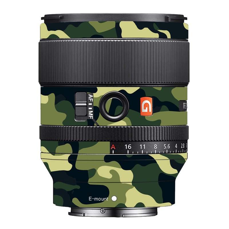Forest Green Camo Sony 35mm 1.4 Camera Lens Skin