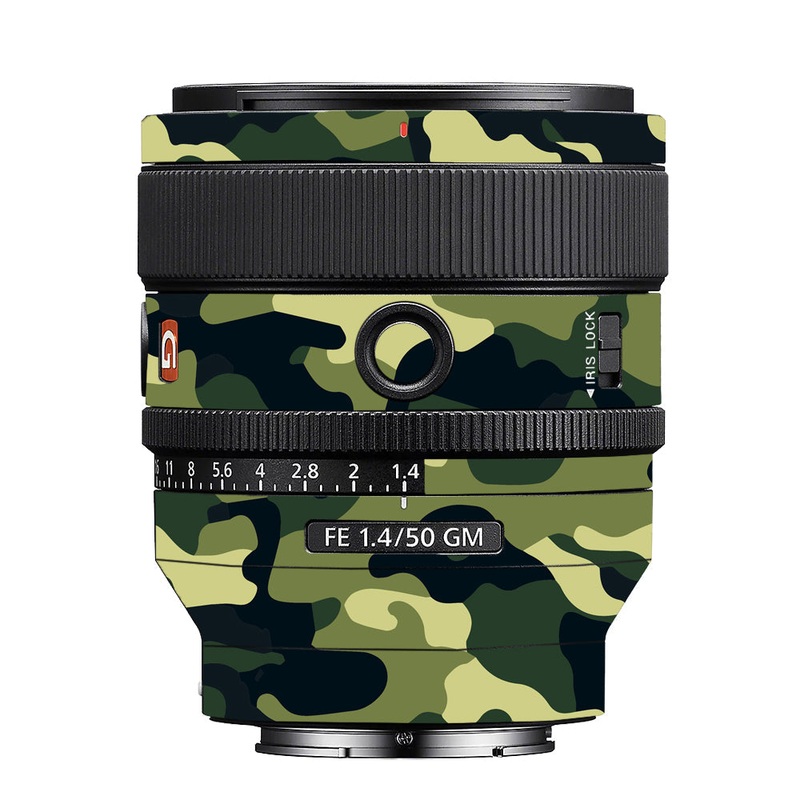 Forest Green Camo Sony 50mm 1.4 Camera Lens Skin