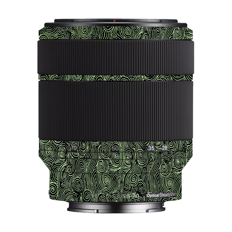 Green Spirals Sony 28-70mm Camera Lens Skin