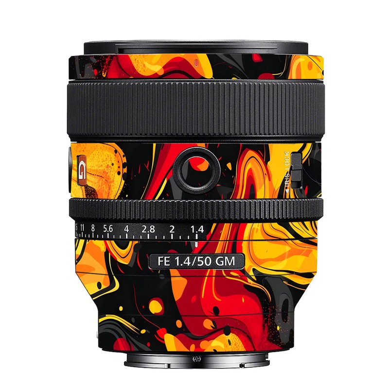 Lava Burst Sony 50mm 1.4 Camera Lens Skin