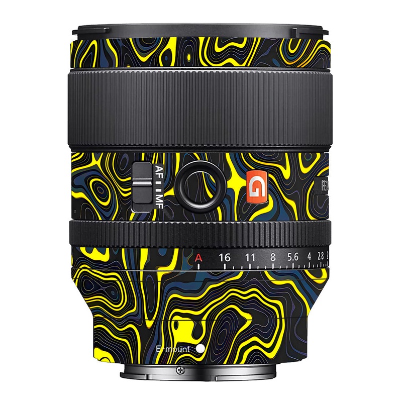 Neon Lava Contours Sony 35mm 1.4 Camera Lens Skin