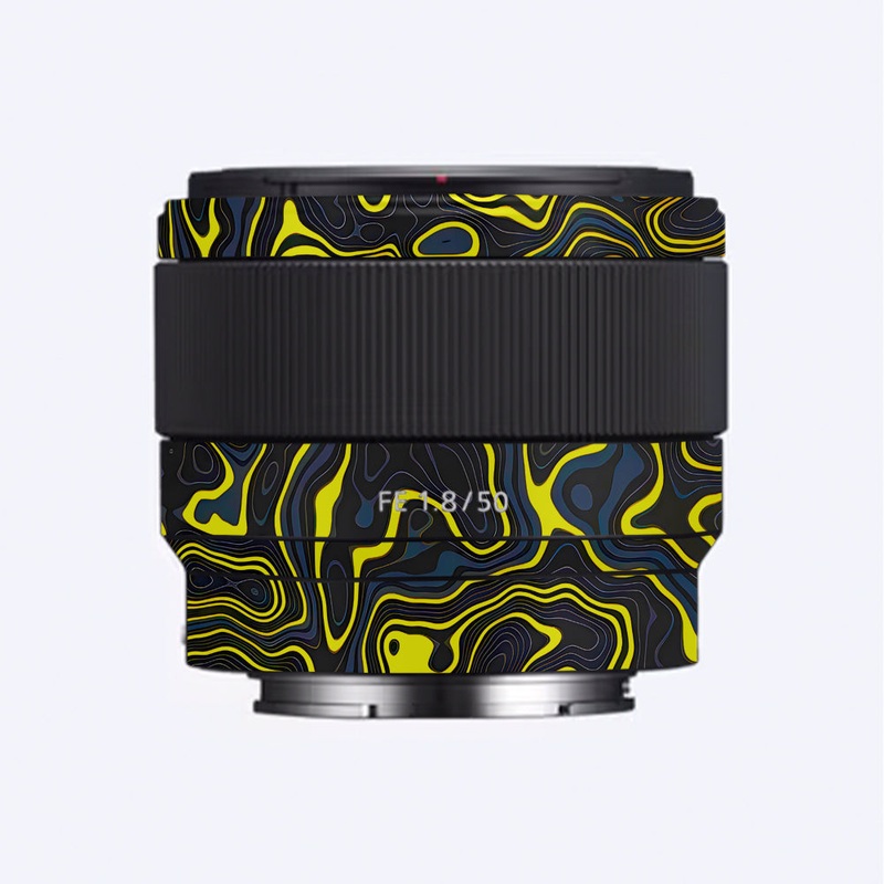 Neon Lava Contours Sony 50mm 1.8 Camera Lens Skin