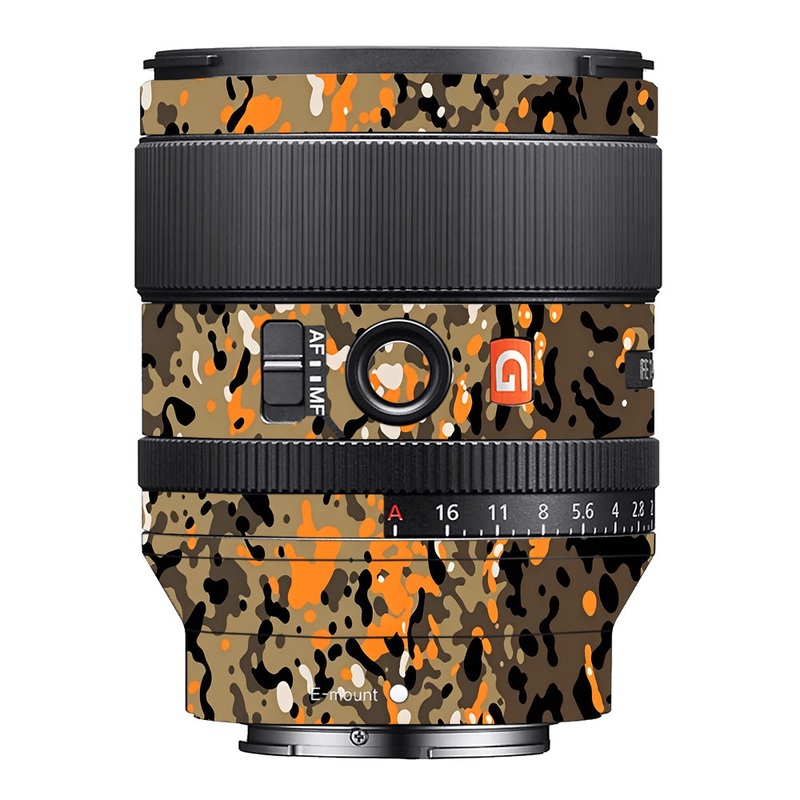 Orange Brown Spot  Sony 35mm 1.4 Camera Lens Skin
